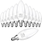 SHINESTAR 12-Pack E12 LED Candelabra Light Bulbs 40 Watt Equivalent, 5000K Daylight, Chandelier Bulb, 6W B11 Candle Small Base Ceiling Fan Light Bulbs, Non-Dimmable,12 Count (Pack of 1)