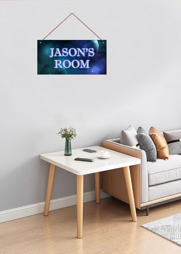 Personalized Sign Outer Space Room Décor Kids Room Decor, Universe Theme Little Man Cave Decor for Nursery, Planet Nursery Decor for Baby Game Room Boys Bedroom