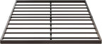 1.6 Inch Bunkie Board Full Low Heavy Duty Metal Box Spring Full Size Bed Base, Sturdy Mattress Foundation, Easy Assembly, Noise Free, Black
