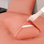 Mejoroom California King Size Sheet Set - Soft Microfiber Bed Sheets,Deep Pocket Fitted Sheet, Breathable, Wrinkle & Fade Resistant - 4 Piece (California King, Coral)