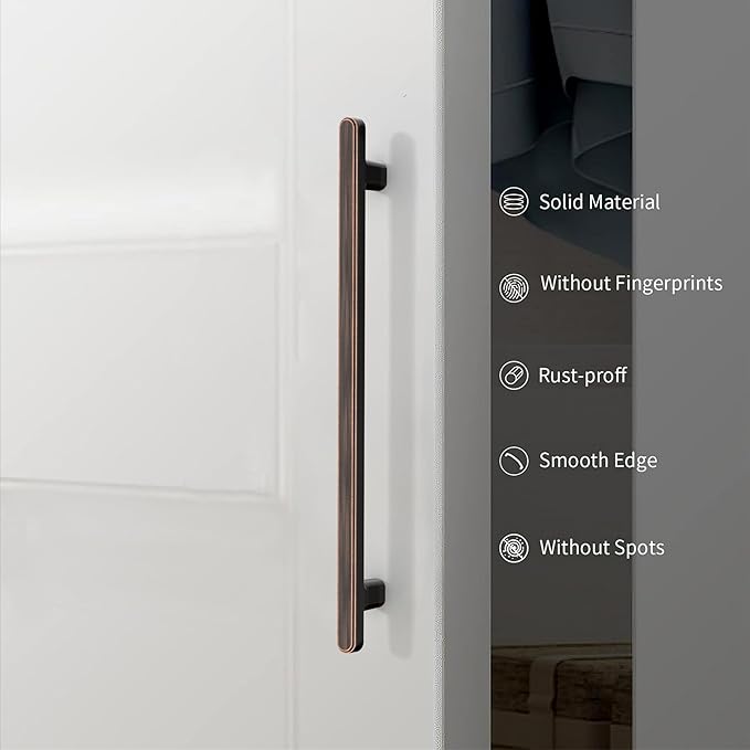 10 Pack 3.75 Inch(96mm) Kitchen Cabinet Handles Oil Rubbed Bronze Cabinet Pulls Kitchen Cabinet Hardware Drawer Pulls for Cupboard Wardrobe