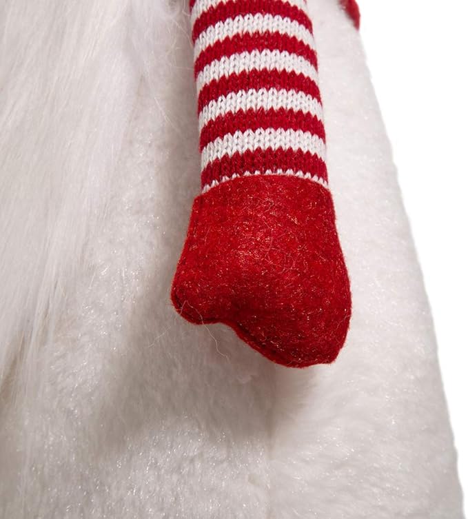 Glitzhome 25.59" H Gnome Plush Christmas Decoration, Fabric Xmas Standing Gnome Ornaments with Knitted Hat for Tabletop Party Mantel Holiday Christmas Decor Gifts