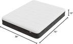 Swbvs Twin Mattress, 10 Inch Memory Foam Single Bed Mattress with Innerspring Hybrid Mattress in a Box Pressure Relief & Supportive Twin Size Mattress