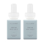 Pura & ILLUME Home Scent Refill - Smart Air Diffuser - Up to 120-Hours of Luxury Fragrance per Refill - Home Essential - Clean & Safe Diffuser Fragrance - 2 Pack, Fresh Sea Salt