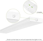 hykolity 4 Pack 4FT LED Wraparound Light 40W 4 Foot LED Shop Lights for Garage, [2-lamp 32W Fluorescent Equiv.] 4400lm 4000K Wrap Light, Flushmount Office Ceiling Light Fixture ETL Listed