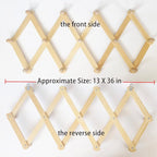 AMAPON Accordion Style Expandable Wall Wooden Coat Rack 13 Hooks (Pegs) Hang Hats Jackets Coffee Mug Purses Necklaces Towels Cap Leash Scarves Data Line Kitchenware