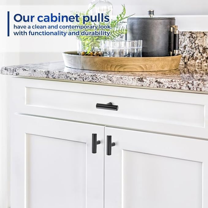 JOY DECOR 40 Pack Cabinet Knobs, Black Cabinet Handles, 2in Kitchen Cabinet Knobs, Single Hole Drawer Knobs for Dresser Drawers