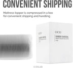 LUCID 4 Inch Bamboo Infused Memory Foam Mattress Topper - Queen Size – Cooling Ventilation – Pressure Relieving Bed Topper - Mattress Pad – CertiPur Certified