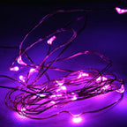 16 Packs Fairy Lights Battery Operated(Batteries Included),10.2FT 30LEDs Copper Wire Firefly Lights,Mini Starry String Lights for Mason Jars Wedding Party DIY gift Christmas Decor (Purple Fairy Light)