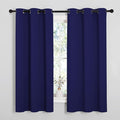 NICETOWN Navy Blue Blackout Curtains 68 inches Length for Laundry Room, 2 Panels, 42" Wide, Thermal Insulated Decoration Drapes for Office Window