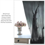 Viking Ship Blackout Curtains,Gloomy Misty Lake Landscape Fantasy Black White Color Sailing Dragon Boat Window Drapes for Boys Girls Bedroom Living Room,Norse Decor 63x72in