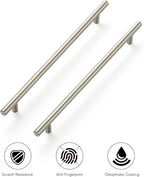 Ravinte 12-1/2 Inch Cabinet Handles Brushed Nickel Stainless Steel Kitchen Cupboard Hardware Cabinet Handles 10" Hole Center 4 Pack