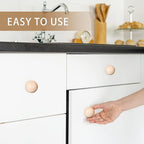 Jetec 30 Pcs 1 inch Unfinished Wood Ball Knobs Round Pulls Handles Round Wooden Drawer Cabinet Knobs for Kitchen Cabinet Drawer Dresser Gnome Noses and Crafts