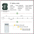 Battery Christmas Lights 2 Pack, 17ft 50 LED Dual Color Changing Mini String Light with 3 Auto-Timer Options and 12 Lighting Modes Waterproof Tree Lights (Warm White & Multicolor, 50 LEDs x 2 Pack)