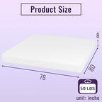 PayLessHere Memory Foam Mattress Cooling Gel Bamboo Charcoal，8 inch CertiPUR-US Certified Breathable Bed Mattress Pressure Relief,Fiberglass Free,White King