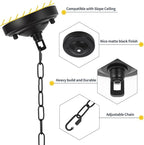 5.16Inch Light Canopy Kit with 6 Feet Chain, Ceiling Plate for Chandelier with Mounting Hardware, Iron Ceiling Canopy Kit for Pendant Light, Easy to Install