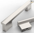 Asidrama 10 Pack 4 Inch(102mm) Brushed Satin Nickel Kitchen Cabinet Handles, Cabinet Pulls Kitchen Cabinet Hardware for Cupboard Drawer Pulls