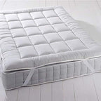 Royal Hotel Bedding Mattress Topper, Top-Split-King, 2 Inches Hypoallergenic Overfilled Down Alternative Anchor Bands Mattress Topper