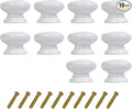 Mysummer 10PCS Drawer Knob Pull Handle White Wooden Cabinet Knobs for Home Office Kitchen Cupboard Dresser DIY