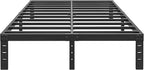 ALDRICH 10 Inch Metal Bed Frame Queen Size - Double Black Basic Steel Slats Platform, Easy Assembly Heavy Duty Noise Free Bedframes, No Box Spring Needed