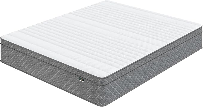 PurrJoys Queen Mattress, 12 Inch Hybrid Queen Size Mattress with Cooling Gel Memory Foam and Pocket Springs, CertiPUR-US Certified, Medium Firm