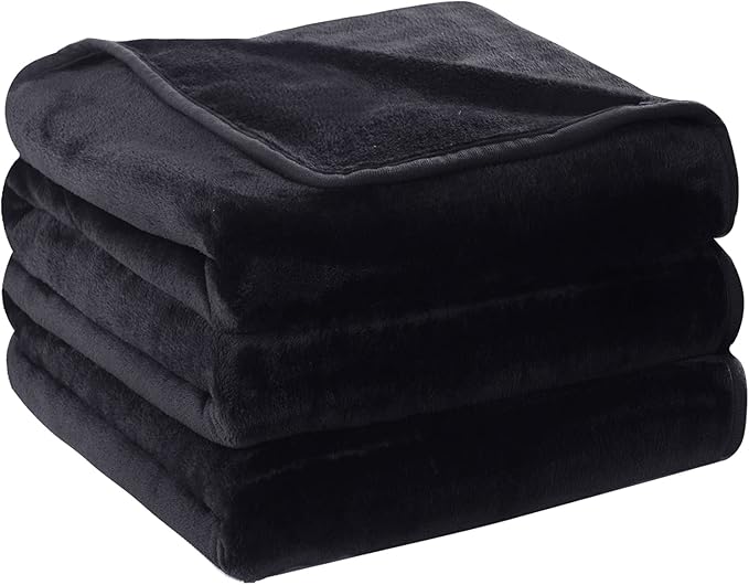 Soft Blanket Twin Size Fleece Warm Fuzzy Throw Blankets for The Bed Sofa Lightweight Charcoal Grey 66" x 90"