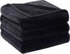 Soft Blanket King Size Fleece Warm Fuzzy Throw Blankets for The Bed Sofa Lightweight Charcoal Grey 90" x 108"