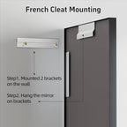 20x30 Inch Black Bathroom Mirrors for Over Sink, Rectangle Vanity Mirror, Tempered Glass and Metal Framed, Wall Mounted Entryway Mirror for Vanity (Horizontal/Vertical)