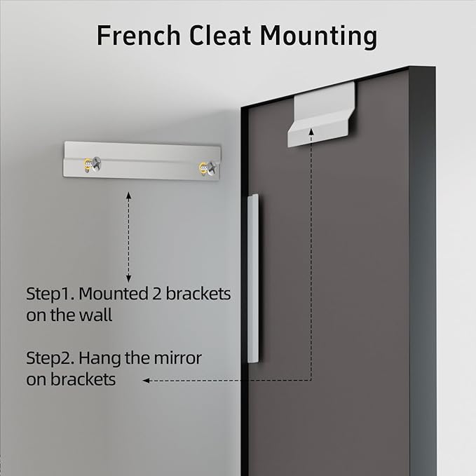 36”x 28” Black Bathroom Mirrors for Over Sink, Modern Vanity Mirror, Black Mirrors for Living Room Bedroom Hallway Decorative,Tempered Glass Hangs Vertically or Horizontally
