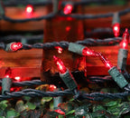LAMPHOME Super-Bright Extendable RED Christmas Lights Decoration 150Lights 31.9ft UL Certified Mini Bulb String Lights Set for Outdoor Christmas Tree Garden Holiday Party Patio Wedding Garland Decor