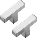 25 Pack Brushed Nickel Cabinet Knobs - Kitchen Cabinet Knobs Silver Cabinet Pulls for Kitchen Cabinet Drawer Stainless Steel Dresser Knobs for Cabinet Hardware 2in Length Single Hole Square
