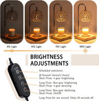 Marycele Candle Warmer Lamp with Timer, Round Diamond Home Decor Gifts for Mom Women, Gold Diamond Lamp, Western Bedroom Accessories, Birthday Gifts for Women, Wax Warmer for Jar Candles