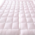 Royal Hotel Bedding Mattress Topper, Top-Split-King, 2 Inches Hypoallergenic Overfilled Down Alternative Anchor Bands Mattress Topper