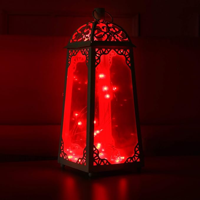 Mikasol Fairy Lights Battery Operated, 1 Pack Mini 3*AAA Battery Powered Copper Wire Led Starry String Lights Firefly Lights for Bedroom, Christmas, Parties, Decoration (5m/16ft Red)