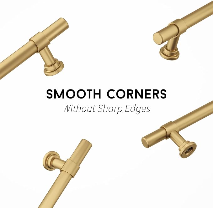 goldenwarm 10 Pack Gold Cabinet Handles 3-3/4 Inch Kitchen Cabinet Handles Matte Gold Kitchen Drawer pulls for Dresser Bathroom Modern Hardware,Zinc Alloy Base
