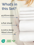 Extra Deep Queen Sheet Set - 6 Piece Breathable and Cooling Sheets - Hotel Luxury Bed Sheets Set - Easy Fit - Soft, Wrinkle Free and Comfy Sheets Set - Antique White Sheet Set with Extra Deep Pockets