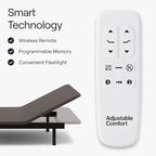 Siena 8” Queen Mattress with Adjustable Base - Head & Foot Incline - Medium Firm Gel Memory Foam - Premium Pressure Relieving Layers - Wireless Remote with Memory - Zero Clearance - Zero Gravity