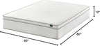 ZINUS 12 Inch Foam and Spring Hybrid Mattress [New Version], Queen, Fiberglass Free, Medium Firmness, Durable Support, Certified Safe Foams & Fabric, Mattress in A Box