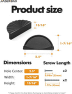 5 Pack Black Cabinet Pulls 2.5" Hole Center Cup Flat Matte Black Drawer Pulls Kitchen Cupboard Bathroom Dresser Cabinet Hardware Handles Zinc Alloy