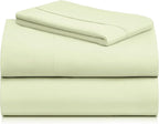 LuxClub 3 PC Sheet Set Bed Sheets Deep Pockets 16" Eco Friendly Wrinkle Free Cooling Machine Washable Hotel Bedding Silky Soft - Sage Green Twin