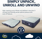 Serta Raised Air Mattress with Never Flat Pump | Luxury Inflatable Mattress with Built in Air Pump to Ensure a Good Night’s Rest | Heavy Duty Blow Up Mattress with Self Inflating Pump