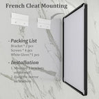 60x40 Inch Black Metal Framed Bathroom Mirror for Wall, Large Rounded Rectangle Mirror, Matte Black Bathroom Vanity Mirror, Anti-Rust, Shatterproof, Hangs Horizontally or Vertically