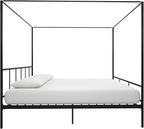 Novogratz Marion Canopy Bed, King, Black