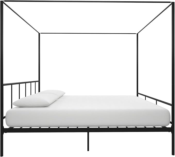 Novogratz Marion Canopy Bed, King, Black