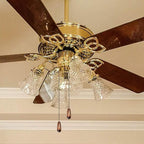 Decorative Extension 12 Inches Walnut Color Wooden Pull Chain Fan Pulls Set Ornaments for Ceiling Light Lamp Chain 8 Pcs (Bronze)