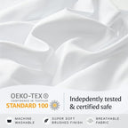 LuxClub 5 PC Split King Sheet Set Bed Sheets Deep Pockets Wrinkle Free Cooling Sheets Machine Washable Hotel Bedding Silky Soft - White Split King