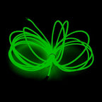 MaxLax EL Wire Green, 2M Portable Battery Pack Neon Light Strip 360° Cuttable Glowing Rope Lights for Parties, Halloween, DIY Decoration