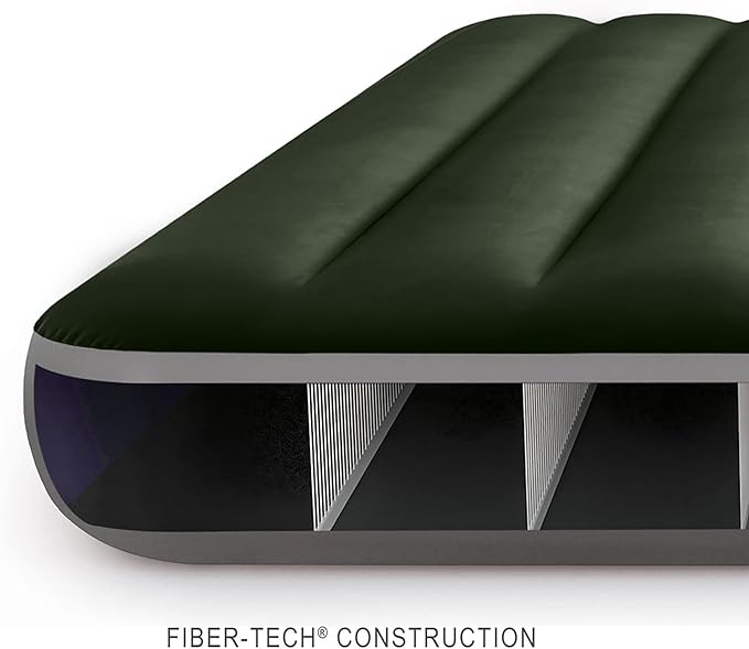 Intex 64109E Dura-Beam Standard Prestige Air Mattress: Fiber-Tech – Queen Size – 10in Bed Height – 600lb Weight Capacity – Pump Sold Separately (Pack of 3)