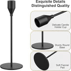 Matte Black Taper Candle Holders, Set of 3 Metal Candlestick Holders for Candle Sticks Holder Decor, Ideal for Mantle Table Centerpiece, Weddings, Dining, Housewarming Gift & Anniversaries
