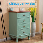 10Pack Round Wood Drawer Knobs Red Brown Finished Mushroom Shaped Kitchen Cabinet Pulls Handles Hardware for Kitchen Cabinets Furniture Dresser Wardrobe Cupboard Drawer Pulls Knobs